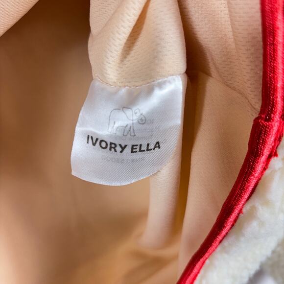 IVORY ELLA Women's Size S Sherpa Fleece Puffer Hooded Pullover Jacket Peach - Picture 6 of 9
